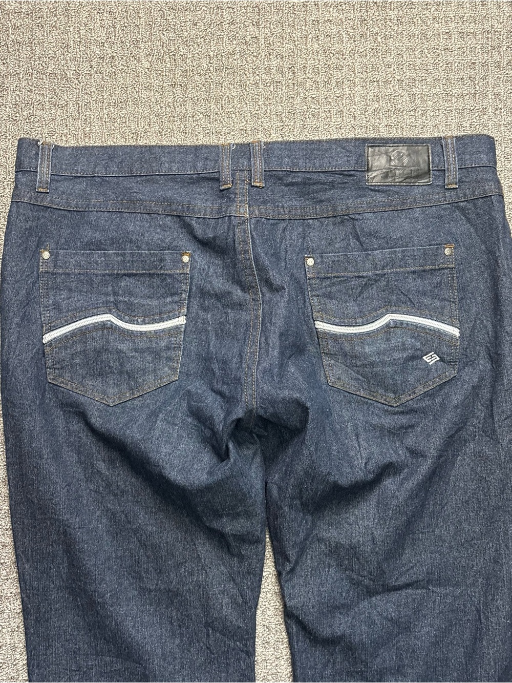 Y2K 2000s style Embroidered Dark Wash Baggy Jeans | $60